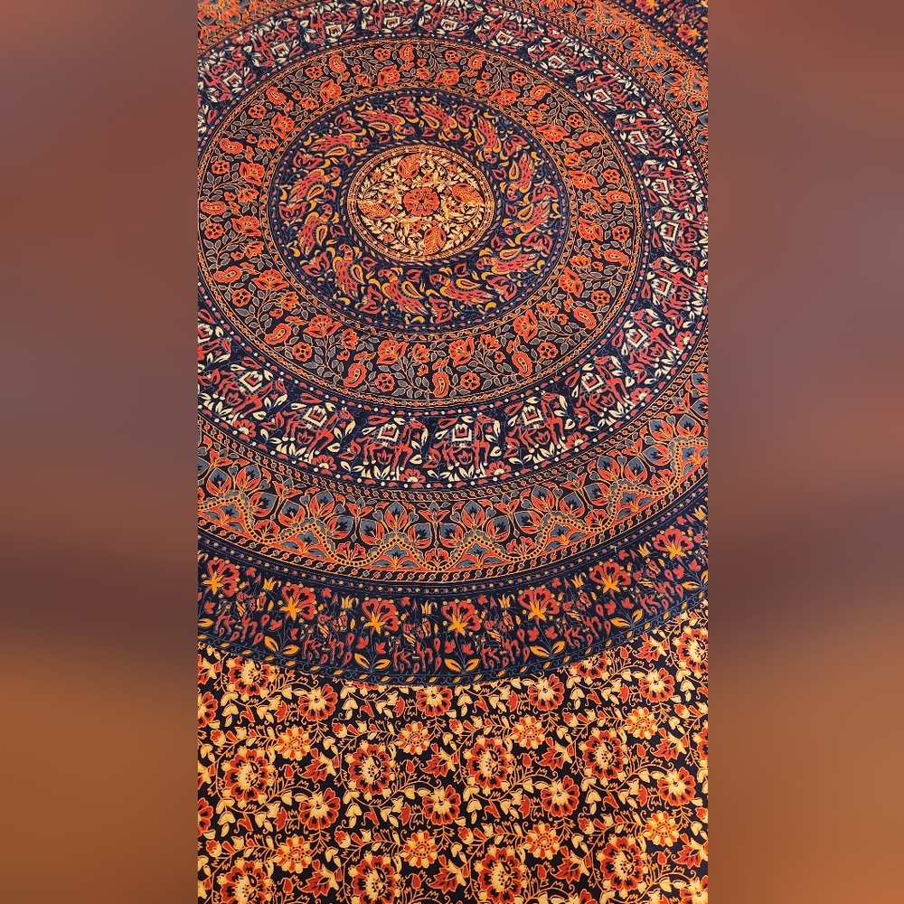 BUNDLE - Magical Thinking Medallion Tapestry + India Peacock Mandala Tapestry - Picture 4 of 8